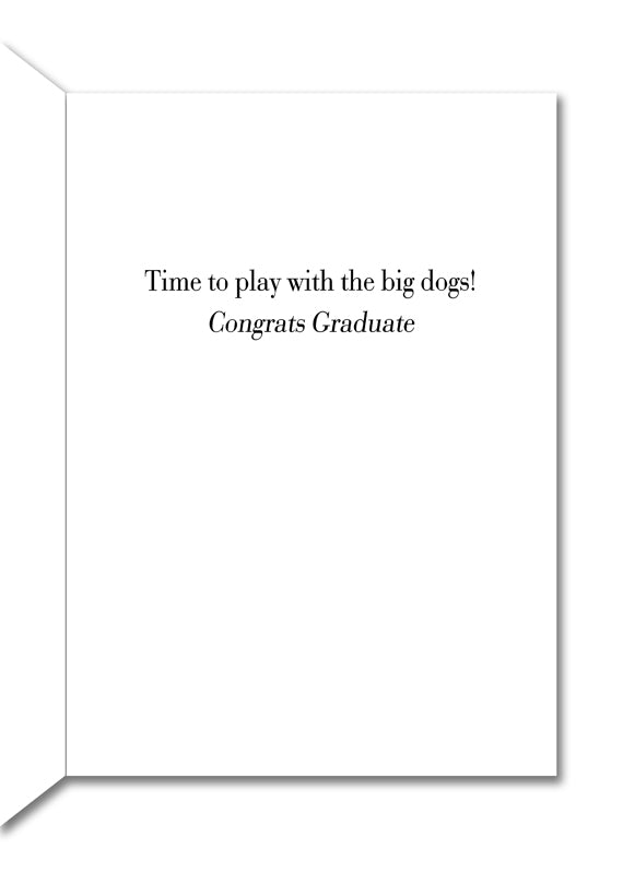 Image of Bark Remarks Big Dogs Grad congratulations card inside by Jessica St. Clair