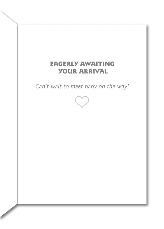 Image of Bark Remarks Eagerly Awaiting New Baby card inside by Jessica St. Clair