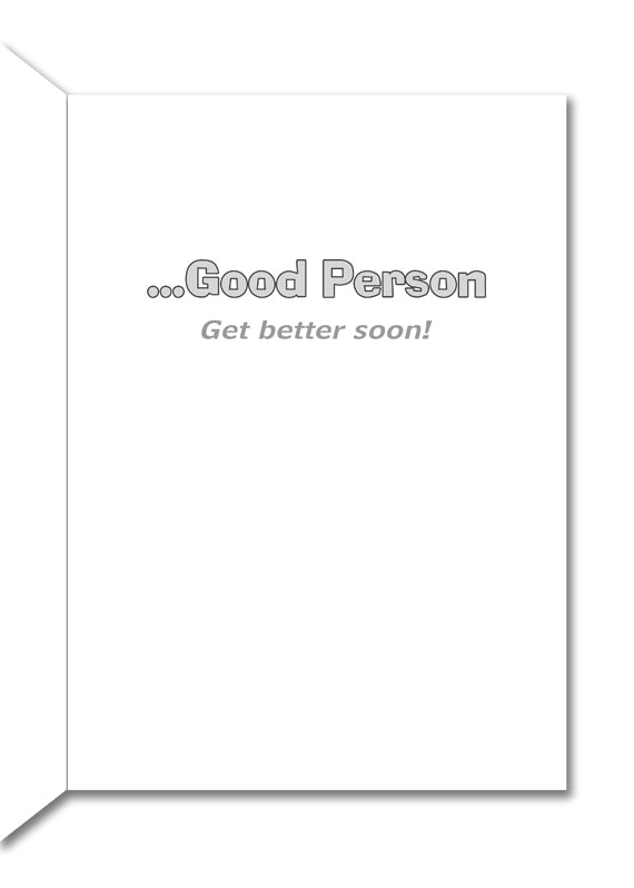Image of Lay Down, Stay, Get Well card inside by Jessica St. Clair