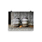 Image of Forty Winks photographic art print on 12 inch by 16 inch enhanced matte photo paper by Jessica St. Clair featuring a sleepy puppy nestled between two rustic wooden barrels in a barn setting.