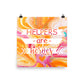 Image of Helpers are Heroes 12" x 12" inspirational wall art decor with script typography and colorful painted background