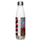 Image of back of 17 ounce stainless steel water bottle featuring Immortal artwork design by Jessica St. Clair