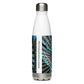 Image of back of 17 ounce stainless steel water bottle featuring Mindful artwork design by Jessica St. Clair